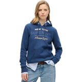 Superdry - Luxe - Dames Sweatshirt - Gevoerd met Schapenwol - Capuchon - Metallic Logo