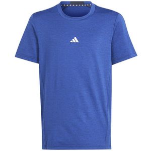 Adidas Heather Short Sleeve T-shirt Blauw 15-16 Years Jongen