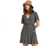 Roxy - Zenith Wrap - Korte Jurk - Zwart - Eco-moss Crêpe