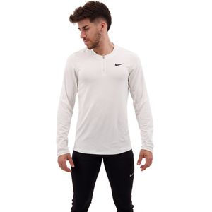 Nike Court Dri Fit Advantage Long Sleeve T-shirt Wit S Man