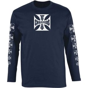 WCC West Coast Choppers - Longsleeve OG Logo ATX - Navy - T-shirt