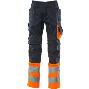 Mascot Safe Supreme Broek met kniezakken 15679-860 - donkermarine/hi-vis oranje