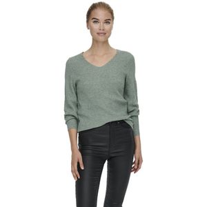 Only Atia Cuff V Neck Sweater Groen M Vrouw