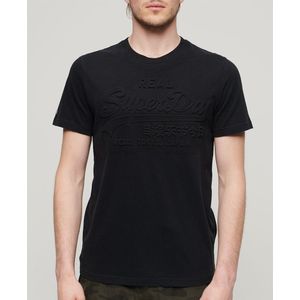 Superdry Embossed Vl Short Sleeve T-shirt Zwart 2XL Man