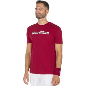 Tennisshirt Tecnifibre Men Team Cotton Cardinal