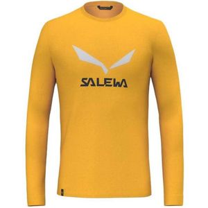 Salewa Solidlogo Dryton Long Sleeve T-shirt Geel XL Man
