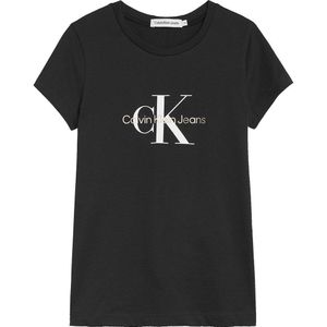 Calvin Klein Jeans Reflective Monogram Slim Short Sleeve T-shirt Paars 16 Years Meisje