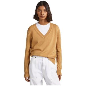 Pepe Jeans Donna V Neck Sweater Beige XS Vrouw