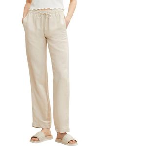 Tom Tailor Loose Fit Straight Pants Beige 36 / 32 Vrouw