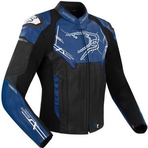 Bering Snap Leather Jacket Blauw,Zwart S Man