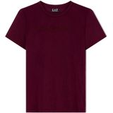 Ea7 Emporio Armani Train Athletic Velour T-shirt Met Korte Mouwen