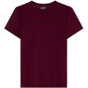 Ea7 Emporio Armani Train Athletic Velour T-shirt Met Korte Mouwen