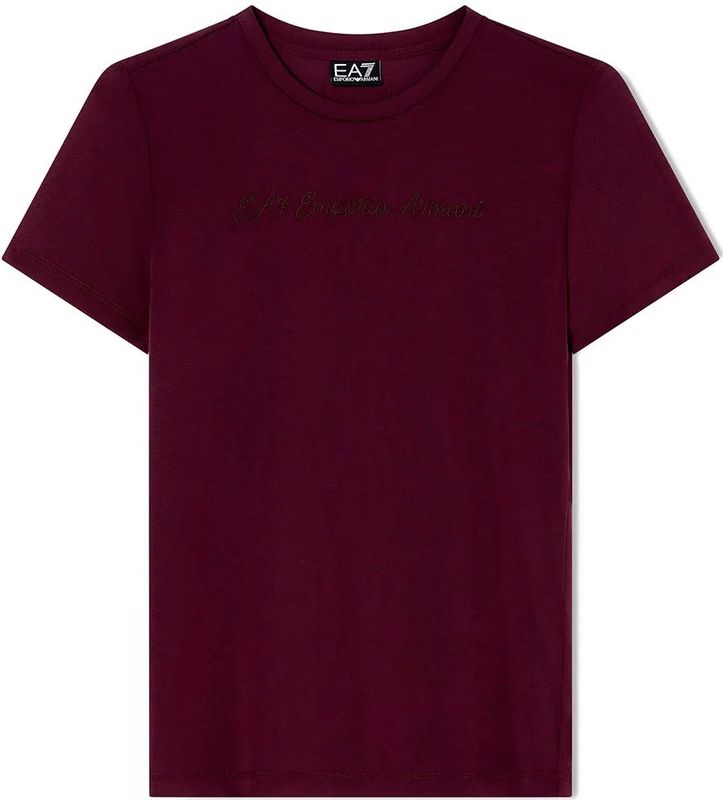 Ea7 Emporio Armani Train Athletic Velour T-shirt Met Korte Mouwen