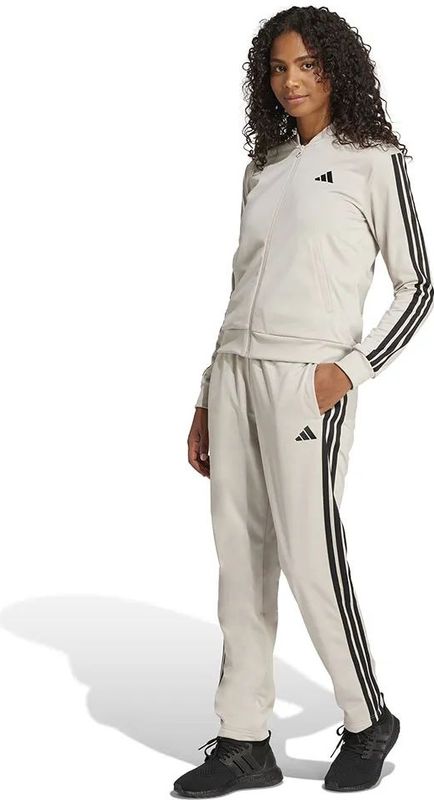 adidas Trainingspak W 3S TR TS - Wonder Aluminium / Black - 2-delig