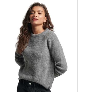 Superdry Vintage Essential Rib Sweatshirt Grijs XL Vrouw
