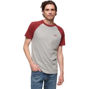 Superdry Essential Logo Baseball Short Sleeve T-shirt Rood XL Man