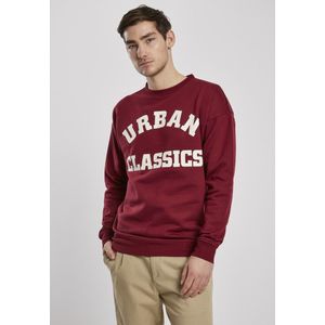 Urban Classics College Print Crew Sweatshirt Rood S Man