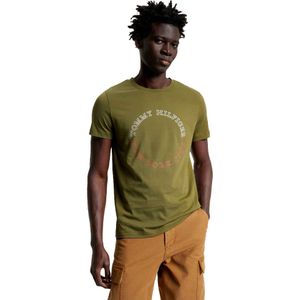 Tommy Hilfiger Monotype Roundle Short Sleeve T-shirt Groen S Man