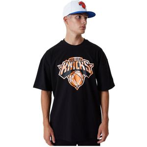 New Era 60357101 Nba Infill Logo Nre York Knicks Short Sleeve T-shirt Zwart L Man