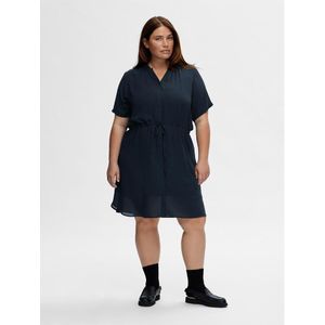 Selected Damina Short Sleeve Dress Blauw 42 Vrouw