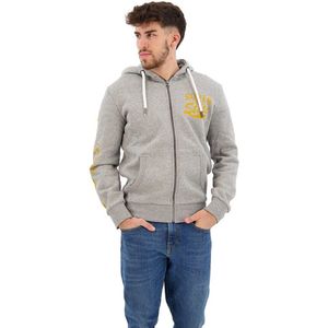 Superdry Athletic Coll Graphic Full Zip Sweatshirt Grijs XL Man