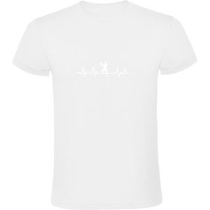 Kruskis Padel Heartbeat Short Sleeve T-shirt Wit 2XL Man
