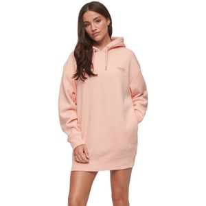 Superdry Essential Hooded Sweat Long Sleeve Short Dress Roze 2XS-XS Vrouw