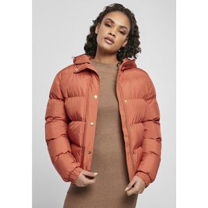 Urban Classics Hooded Puffer Jacket Rood XL Vrouw