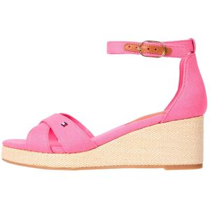 Tommy Hilfiger - Espadrilles - Blauw - Katoen - Gekruiste Bandjes