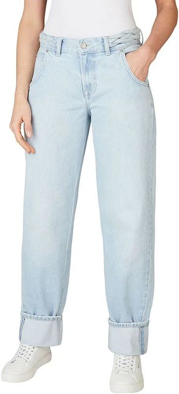 Pepe Jeansvoor vrouwen. PL2050875 Blauw Vat Jeans (25/30), Casual, Katoen, Denim