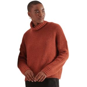Superdry Studios Chunky Roll Neck Sweater Rood M Vrouw