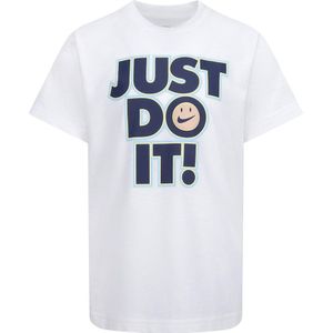 Nike Kids Smiley Just Do It Short Sleeve T-shirt Wit 4-5 Years