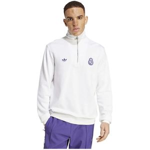 Adidas - Real Madrid Terrace Icons - Sweatshirt - Halve Rits - Katoen