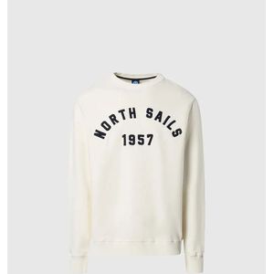 North Sailsvoor mannen. 691413 Sweatshirt 1957 gebroken wit (S), Casual, Katoen