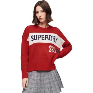 Superdry Retro Ski Sweater Rood XL Vrouw