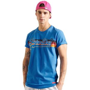 Superdry Vintage Logo Cali Stripe Short Sleeve T-shirt Blauw M Man