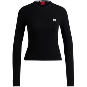 Hugo Scallia 10259573 Sweater Zwart L Vrouw
