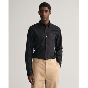 Gant Slim Pinpoint Oxford Long Sleeve Shirt Zwart L Man