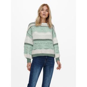 Only Adina Life O Neck Sweater Groen L Vrouw