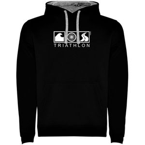 Kruskis Triathlon Two-colour Hoodie Zwart 3XL Man