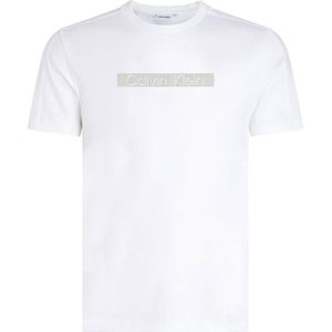 Calvin Klein Cut Out Shadow Logo Short Sleeve T-shirt Wit M Man