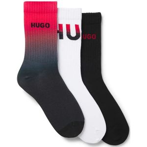 Hugo Rib Rising 10276024 Crewsokken 3 Paren