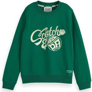 Scotch & Soda - Jongens Sweater - Groen - Katoen