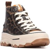 Refresh - 17307805-LEOPARDO - Enkellaarsjes - Dierenprint - 3 tot 5 cm Hakhoogte - Veters en Ritssluiting