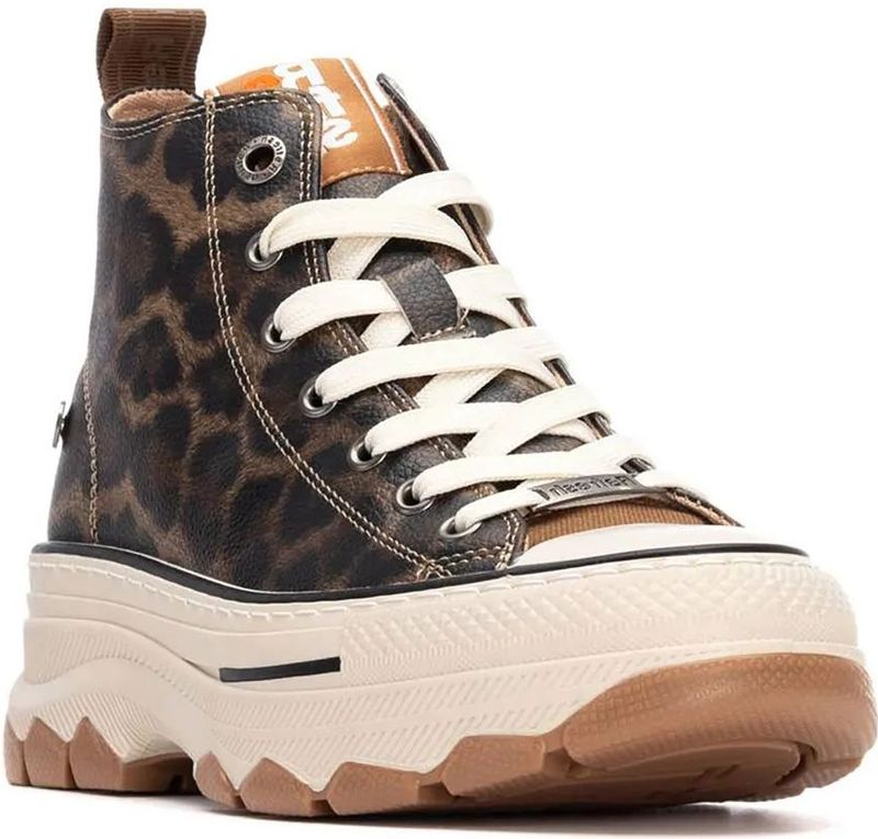 Refresh - 17307805-LEOPARDO - Enkellaarsjes - Dierenprint - 3 tot 5 cm Hakhoogte - Veters en Ritssluiting