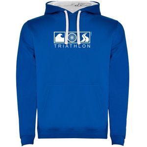 Kruskis Triathlon Two-colour Hoodie Blauw S Man