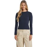 Strak T-Shirt Met Lange Mouwen Met Borduursel