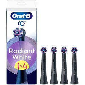 Oral B - iO Radiant White - Vervangende Opzetstuk - Zwart - 4 Stuks
