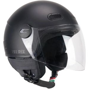 Cgm - 191A Pix Mono - Open Helm - Zwart - Thermogevormde Binnenvoering