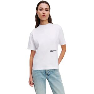 Karl Lagerfeld - Reg Box Floral - T-shirt - Zwart - Katoen